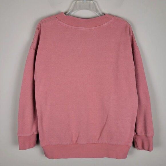 Adidas Originals Size M Thermal Sweatshirt With Pockets In Raw Peach Pink - Picture 4 of 12
